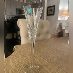 Tiffany Vintage Plaid Trumpet Champagne flute